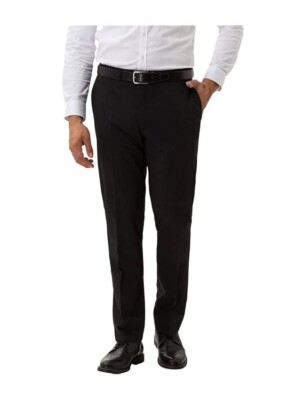 BRAX Enrico BLACK smart formal trousers *size 42W x 32L* MEASURED  129.95rrp NEW