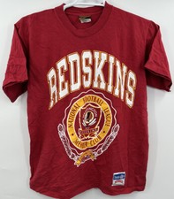 Vintage Washington Redskins Single Stitch T Shirt Made In USA Nutmeg Medium Red