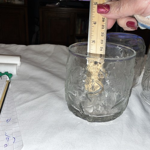 ANCHOR HOCKING 8 Oz TUMBER CLEAR LEAVES & ACORNS PRESSED PATTERN GLASS AHC45 VTG - Picture 18 of 24