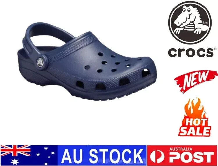 Genuine Crocs Summer Casual Beach Breathable Flat Clog Sandals Unisex Aus Stock