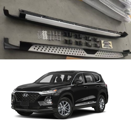 FOR HYUNDAI SANTA FE 2019 ONWARD OEM STYLE SIDE STEPS RUNNING BOARDS PAIR - Picture 2 of 10