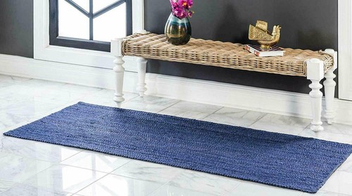 Jute Rug Braided style Reversible Area Rug Runner Modern Rustic Living Carpet - Picture 4 of 9