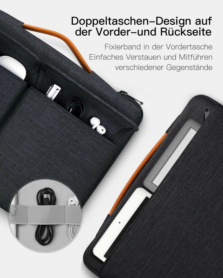 Inateck Laptoptasche Hülle 13" 13.3" 14" MacBook Air Pro M3 M2 Surface Pro 9/8/X - Bild 4 von 4