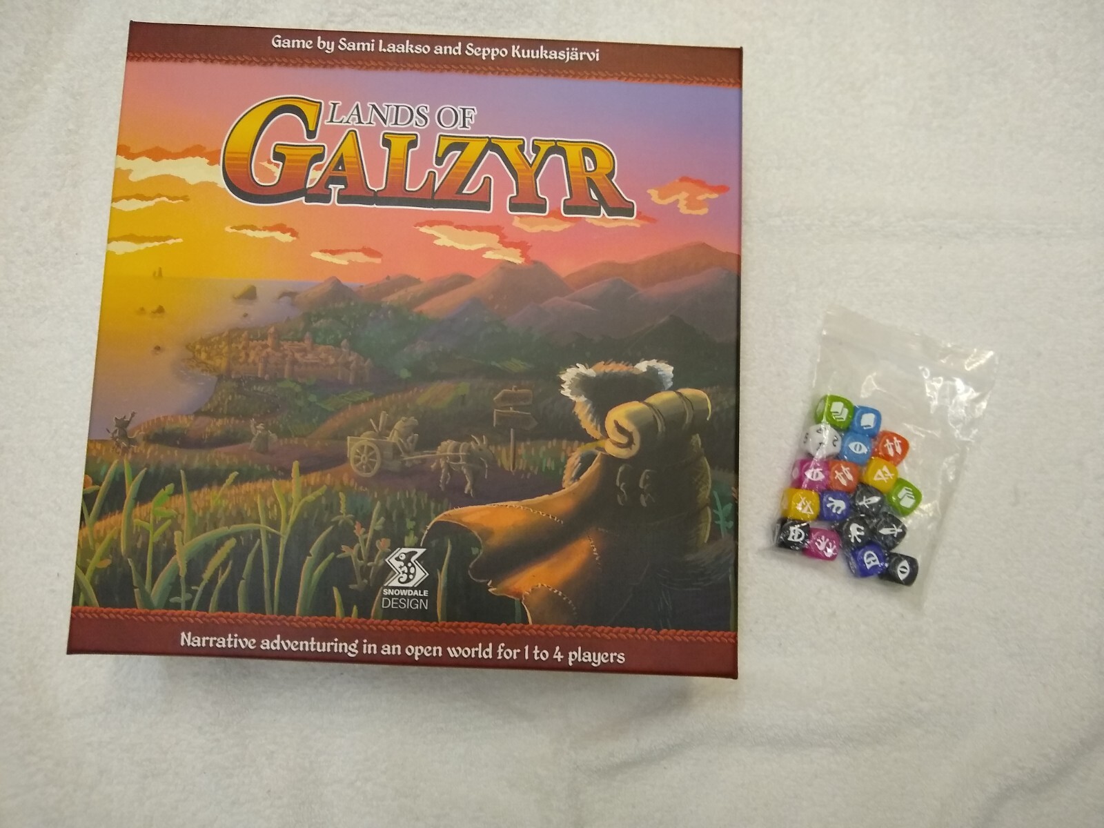 LANDS OF GALZYR Board Game with EXTRA DICE SET COMPLETE EXCELLENT