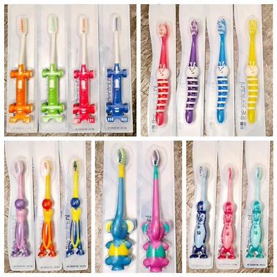 STELLA MEA Zahnbürste mit verschiedenen Motiven Kinder Zahnbürsten Auto Tiere Saugnapf