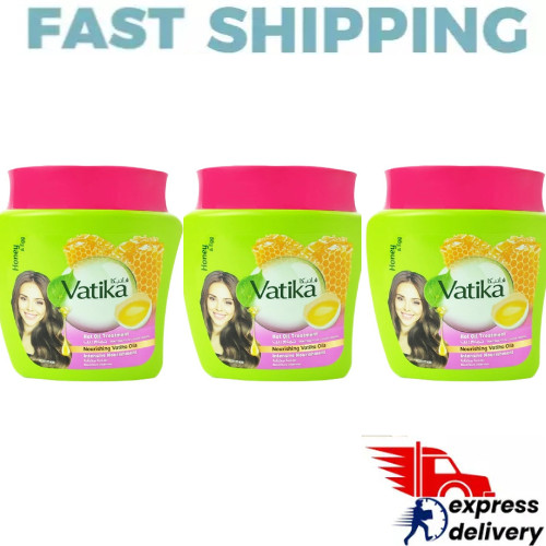 3X Vatika Hot Oil Treatment Hair Masks With Honey & Egg  for Dry Hair 500g