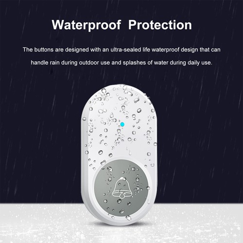 Portable DC Battery Powered SOS Calling System, Cordless, Waterproof,White - Picture 3 of 8