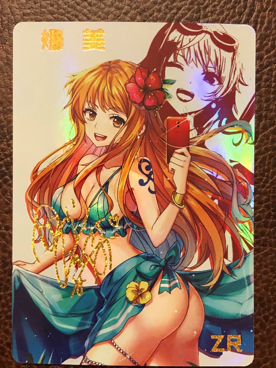 Nami Signature Waifu ZR Card Anime Manga Goddess Story Doujin CCG