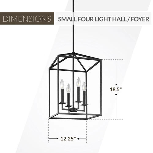 Sea Gull Lighting 5215004-112 Perryton Small Four - Light Hall / Foyer Hangin... - Picture 3 of 3