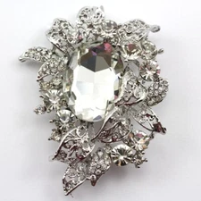 Clear Austrian Rhinestone Crystal Beautiful Wedding Bridal Brooch Pin PN 28146