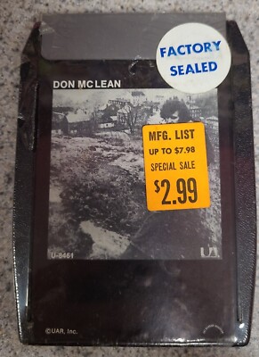 Don McLean - Self Titled 8-Track SEALED United Artists U-8461 VTG 
