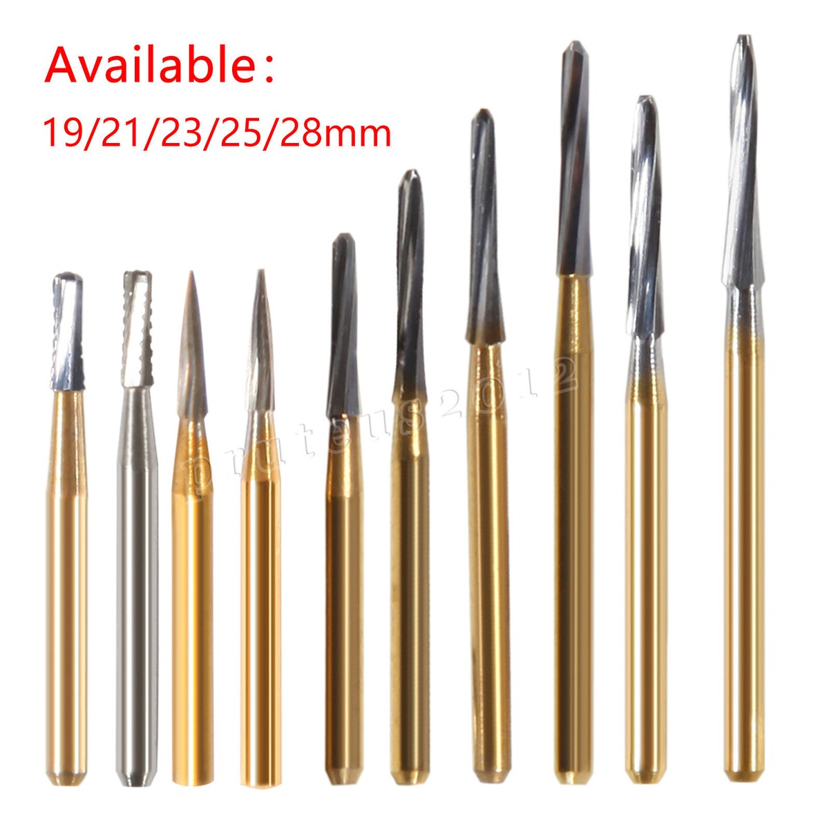 Dental Tungsten Carbide Burr Gold Burs FG 7901 7902 1957 Zekrya