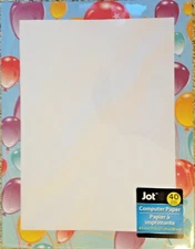 Jot Computer Printer Paper Pkg 40 Sheets Balloon Border 8.5x11 Stationery New