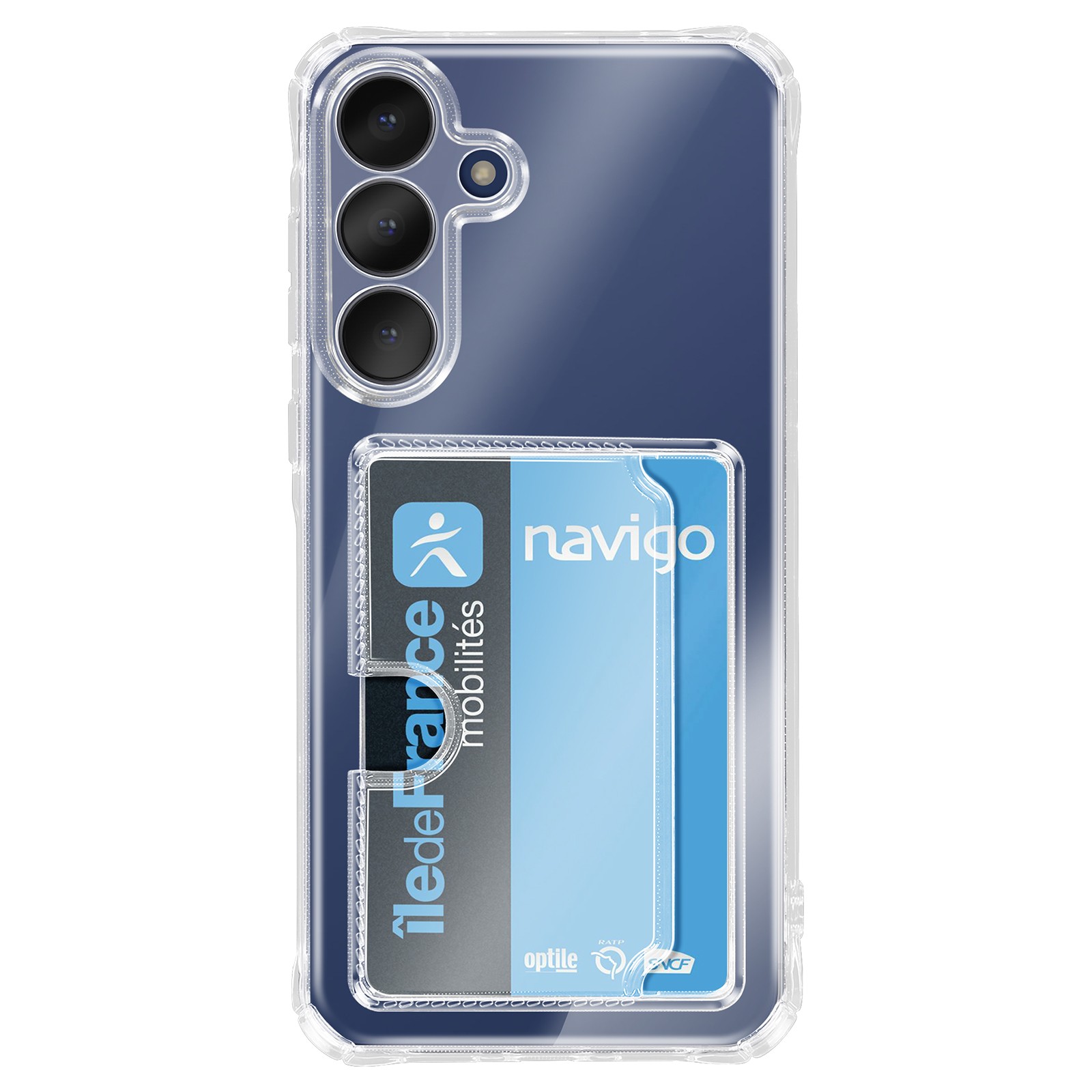 Coque Galaxy S25 FE antichoc en cuir végan avec fente pour carte