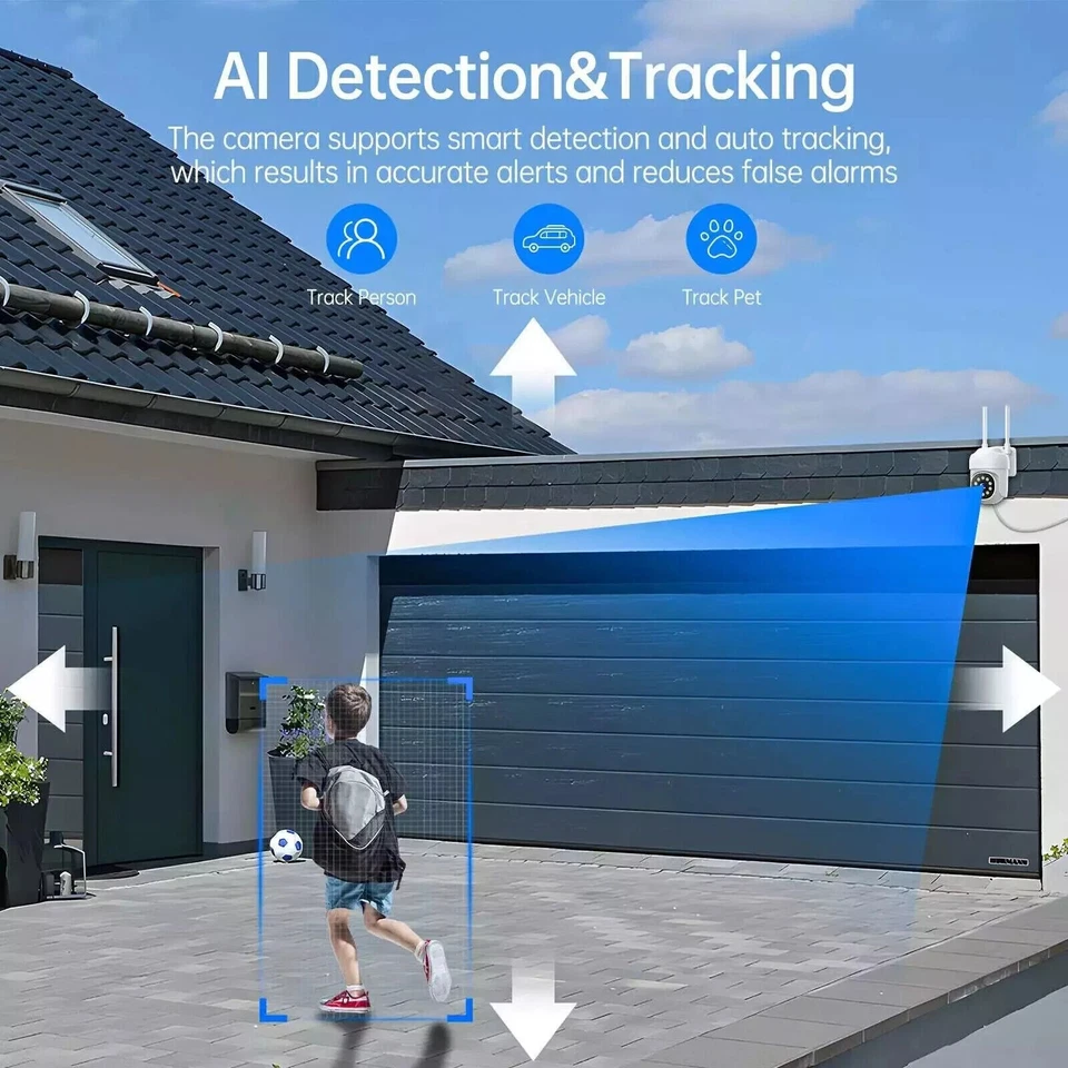 ✅WiFi Überwachungskamera Set Außen 10CH WLAN NVR Funk IP Kamera Videoüberwachung - Bild 3 von 4