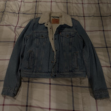 Levi Strauss & Co. Mens Blue Sherpa Lined Den...