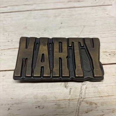 MBCI VINTAGE NAME ***MARTY*** BRASS BUCKLE Made In USA