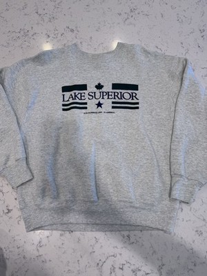 Vtg Gray Lake Superior Sweatshirt Mens L Heavyweight Crewneck BH