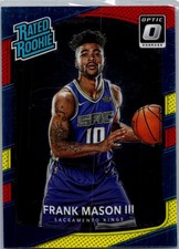 Frank Mason III #167 2017-18 Donruss Optic RC Red and Yellow Sacramento Kings