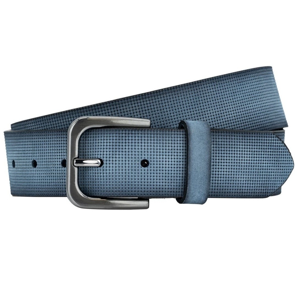 Lindenmann Men's Leather Belt Jeans Blue 1000431