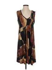 Simply Vera Vera Wang Women Brown Casual Dress XS