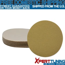 10 PC Dry Gold Sandpaper Auto Repair Sanding Disc 80 Grit 5 Inch PSA