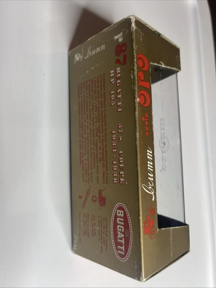 BRUMM 1934 BUGATTI 57S COUPE R87 CAR DIE CAST 1:43 MODEL TOY BOXED - Image 3 of 4