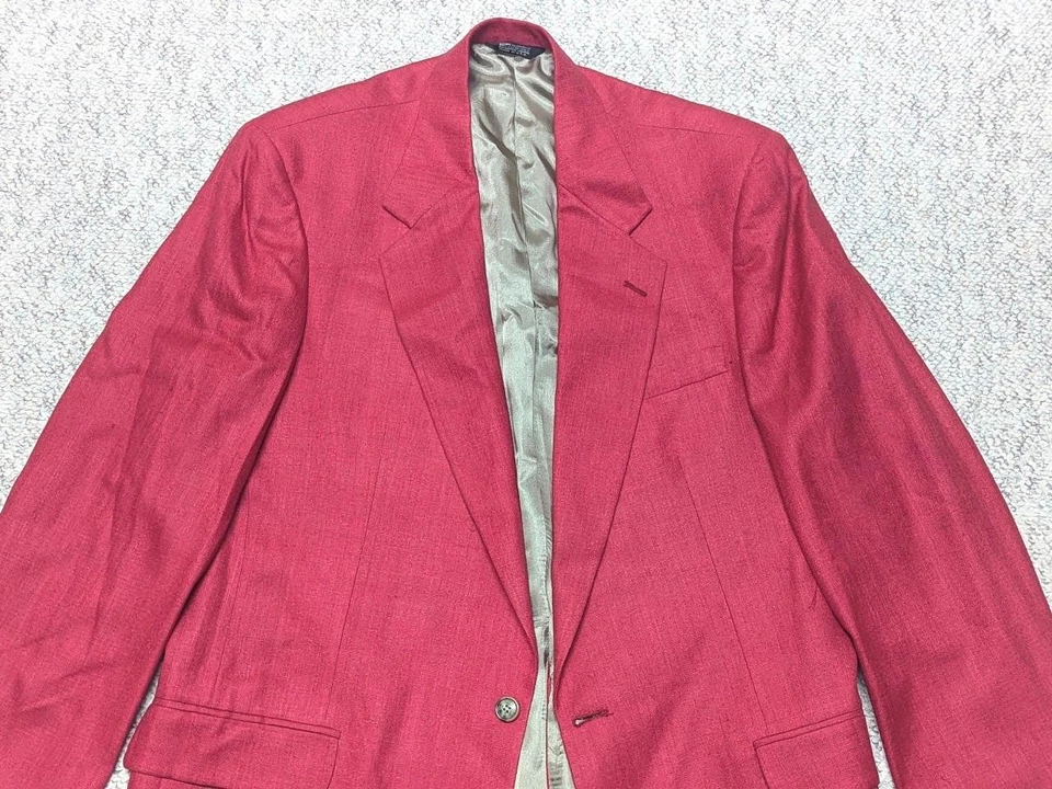 Chaqueta blazer vintage hecha en EE. UU. SEDA PURA 42L abrigo deportivo PREPPY Ivy League Foto 3 de 4
