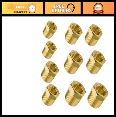 1/4'' M to 1/8'' F Reducing Adapter, Hex Head Pipe Fittings, 1200psi, Pack of 10