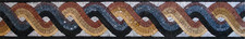 Floral Spiral Marble Mosaic Border Tile - 40"x6"