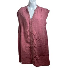 Faherty S Cliffside V neck Midi Tunic Dress Boho Stitching Lightweight spring