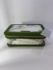 Neely & Chloe Large Stackable Vanity Case – Olive Green Travel Organizer