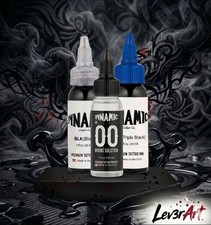 dynamic tattoo ink set 3 colors / BLK/TBK/ 00 GREYWASH
