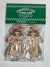 VTG Midwest Cannon Falls Christmas Time Garland 8 Feet LONG Victorian Girl New