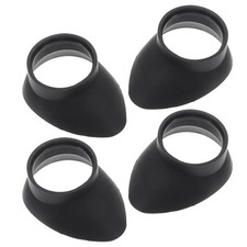 4Pcs Microscope Eyepiece Rubber Covers Black Soft Protective Eye Shield Caps