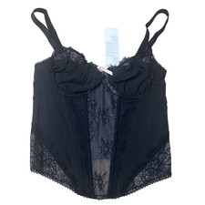 Urban Outfitters Corset Womens Black Size UK 10 M Out From Under Exposed Bra Top