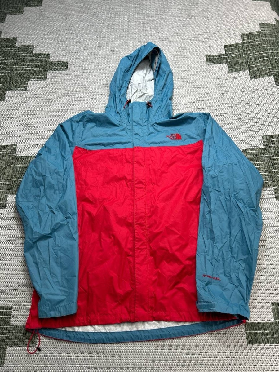 The North Face Venture Jacket Mens Xl Red Blue Hyvent 2.5l Water