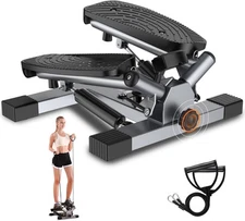 Stair Steppers for Exercise at Home-Twist Stepper with Resistance Bands and 400l