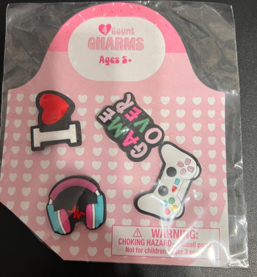 Lucky Star SHOES CHARMS 4 pieces Jibits Croc Gamer Headphones Controller NEW
