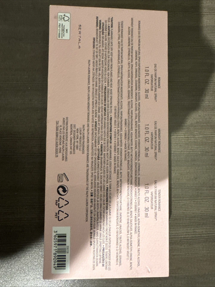 ROMANCE TIERNO ROMANCE MEDIANOCHE ROMANCE de Ralph Lauren. 1 OZ/30 ML cada juego difícil de encontrar Foto 2 de 4