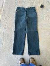 Vintage 70s Sears Perma Prest Forrest Green Corduroy Wide Leg Pants 34 x 29