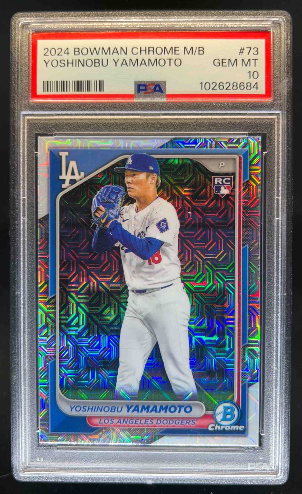 Yoshinobu Yamamoto 2024 Bowman Chrome Mega Box #73 Base Yoshinobu Yamamoto 2024 Bowman Chrome Mega Box #73 Base