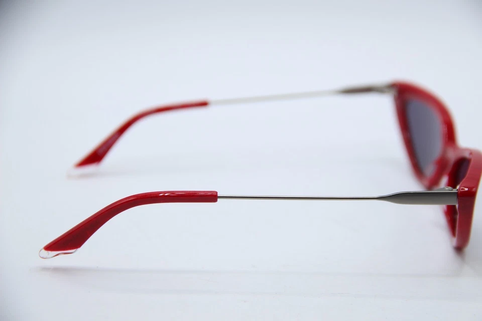 GAFAS DE SOL STEVE MADDEN CUTESYY ROJO MÁRMOL PLATA AUTÉNTICO DISEÑADOR 50-17 Foto 4 de 4