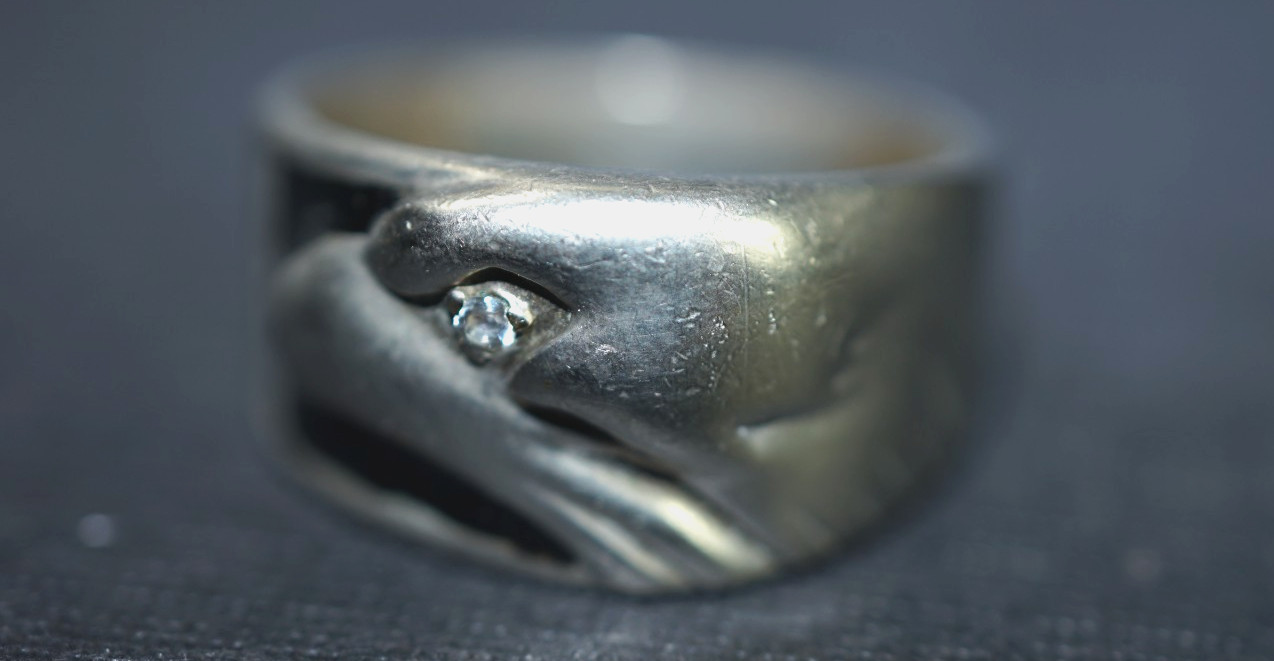 SOLID STERLING MASCULINE STYLE RING / EAGLE PROFI… - image 2