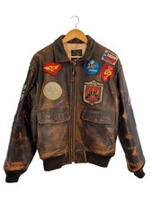 AVIREX Giacca di Pelle Blouson XL Pelle di Pecora BLK 6181013