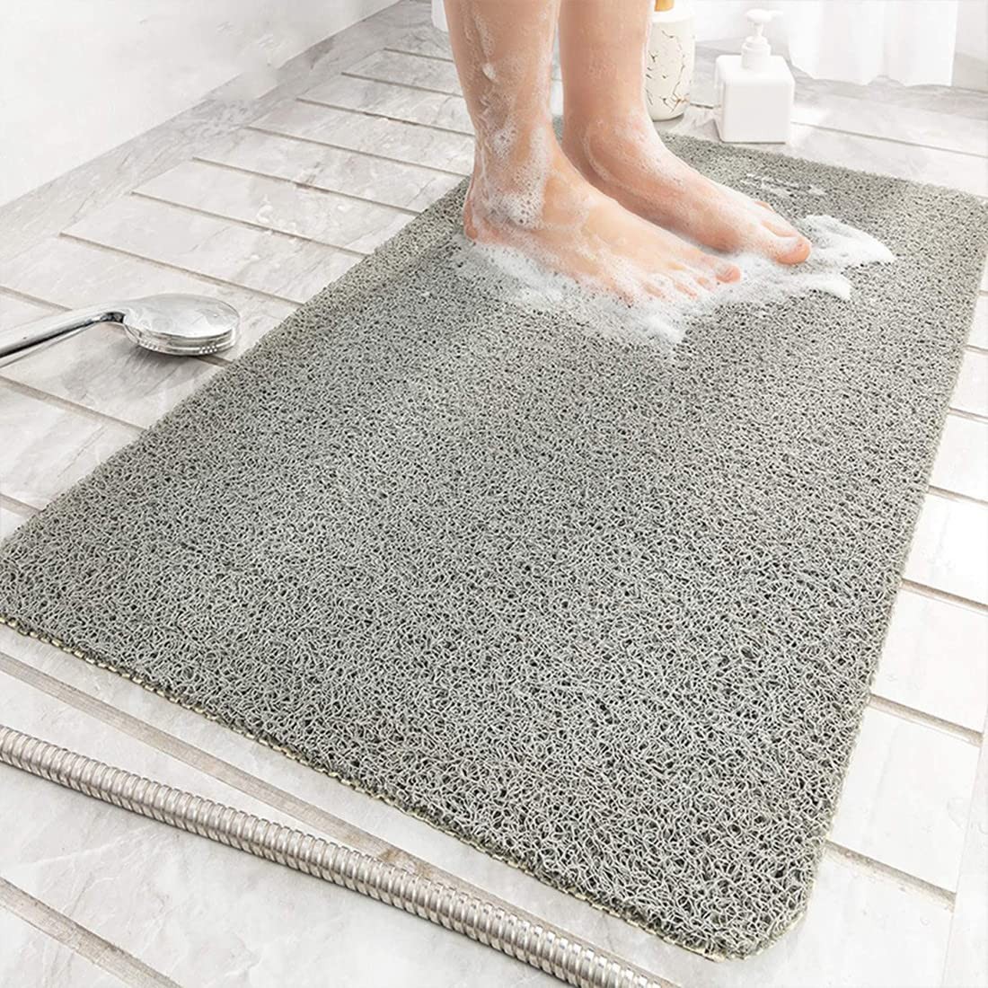 Bath Mat for Inside Shower, 40x60cm Loofah Shower Mat Non Slip Anti Mould