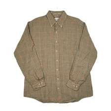 Viyella Bullock & Jones Shirt Large Houndstooh Wool Blend L/S Button USA Made
