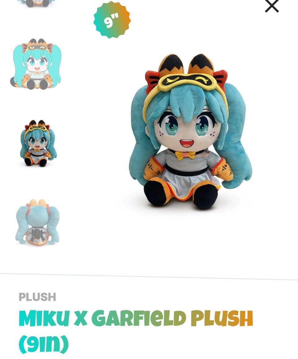 Youtooz * Miku X Garfield Plush (9in) * NEW * In Hand | eBay