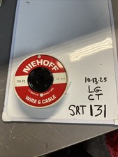 Niehoff Wire , Cable 20-129 White 12 Gauge Wire 100' Roll NOS