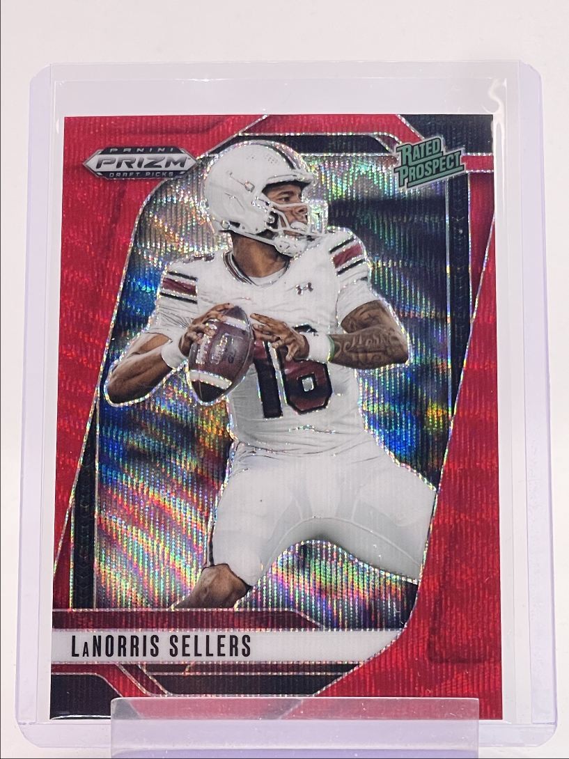 LANORRIS SELLERS 2025 PANINI PRIZM DRAFT RATED PROSPECT RUBY WAVE Q2264